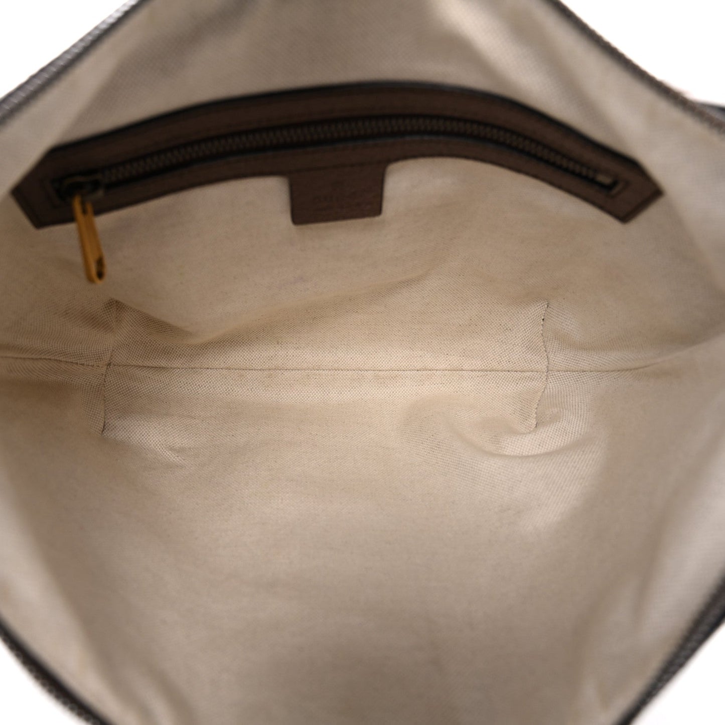 GG Supreme Monogram Web Small Ophidia Half Moon Hobo Brown