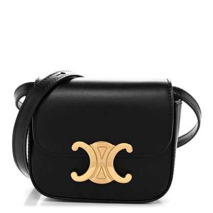 Shiny Calfskin Mini Triomphe Black