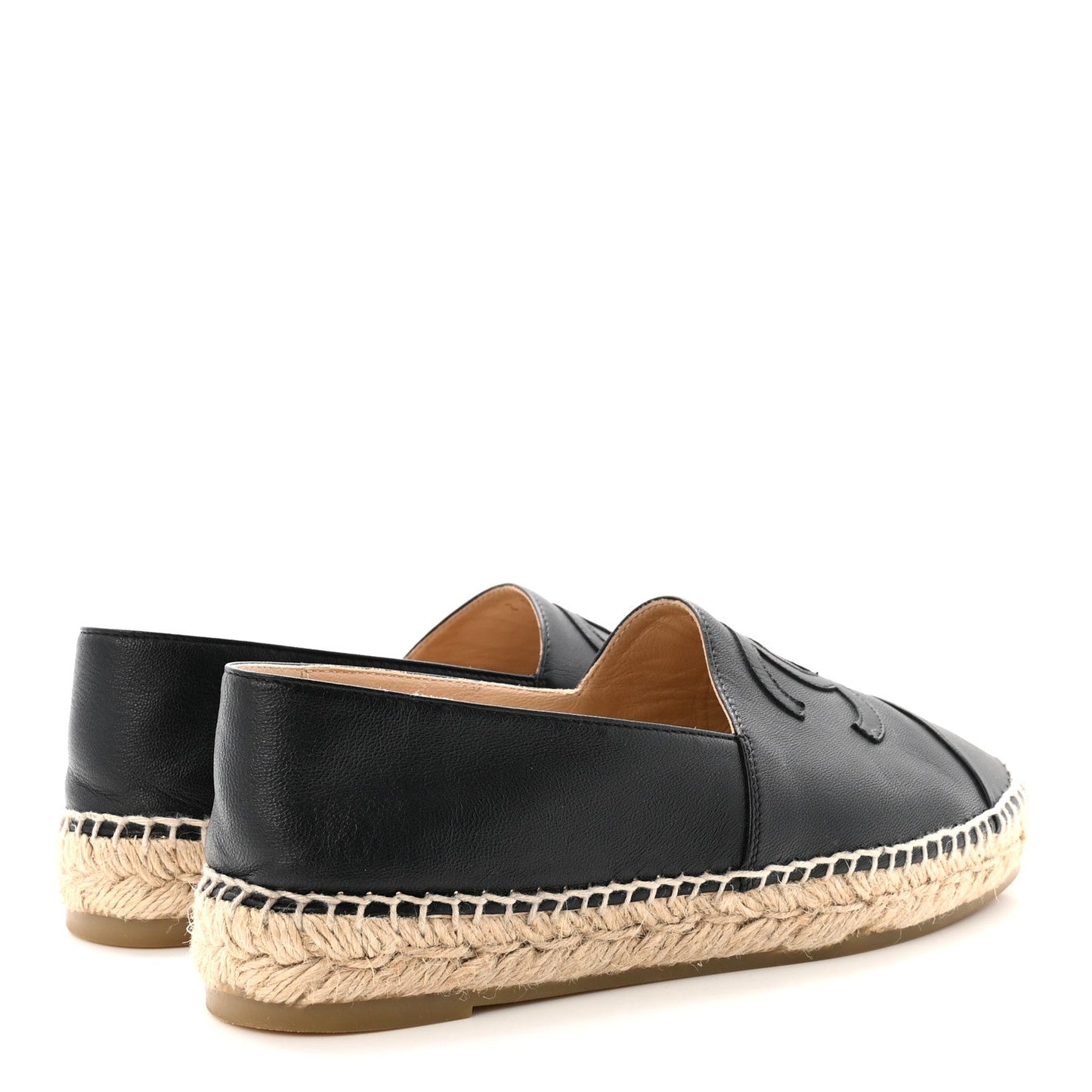 Lambskin CC Espadrilles 39 Black