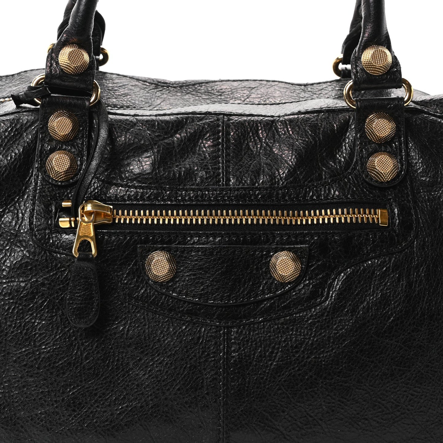 Agneau Giant 12 Gold Hardware Work Black
