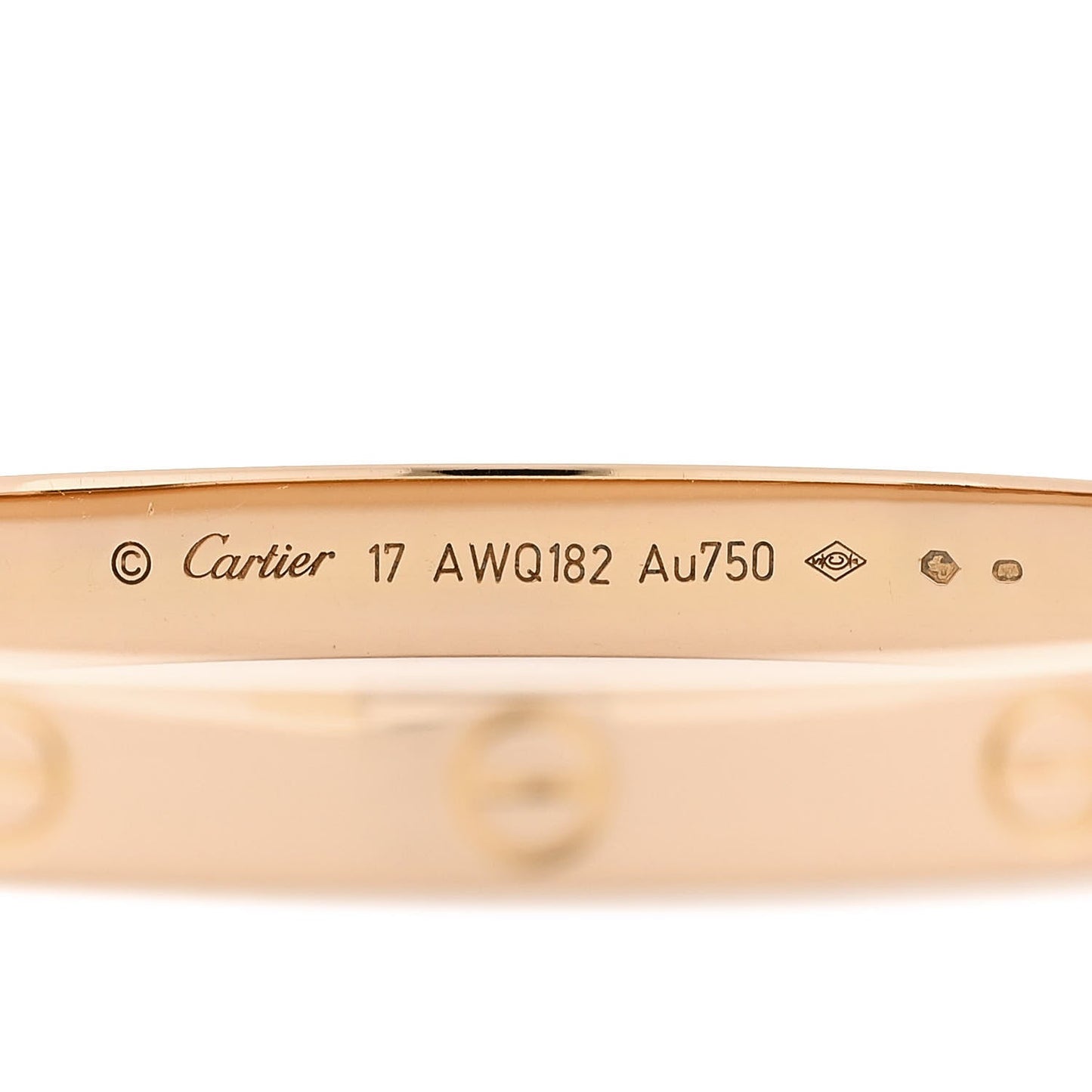 18K Pink Gold LOVE Bracelet 17