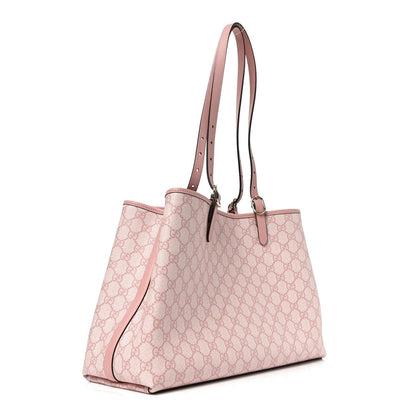 GG Supreme Monogram Emblem Large Tote Bag Light Pink