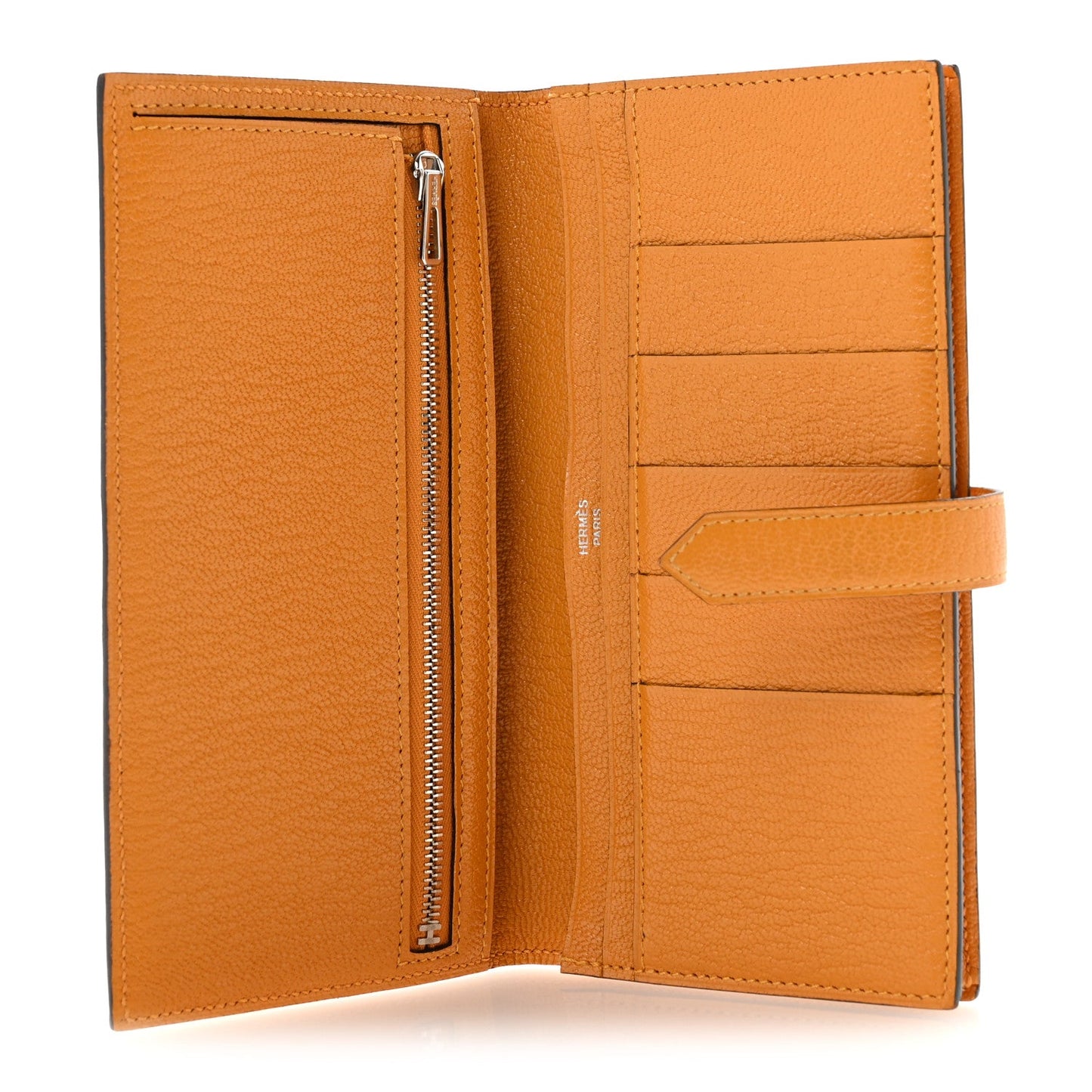 Chèvre Mysore Bearn Gusset Wallet Jaune Ambre