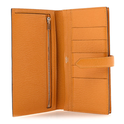 Chèvre Mysore Bearn Gusset Wallet Jaune Ambre