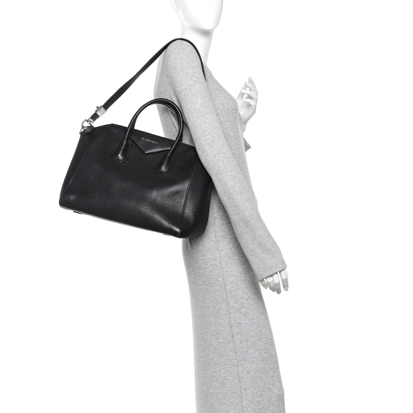 Sugar Goatskin Medium Antigona Black