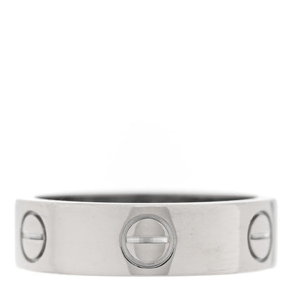 18K White Gold 5.5mm LOVE Ring 54 7