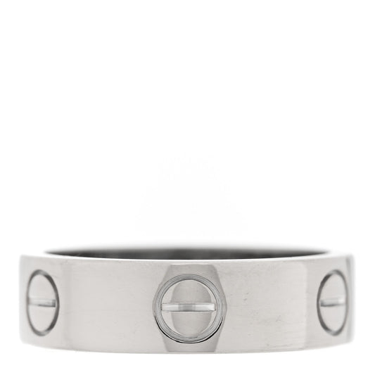 18K White Gold 5.5mm LOVE Ring 54 7