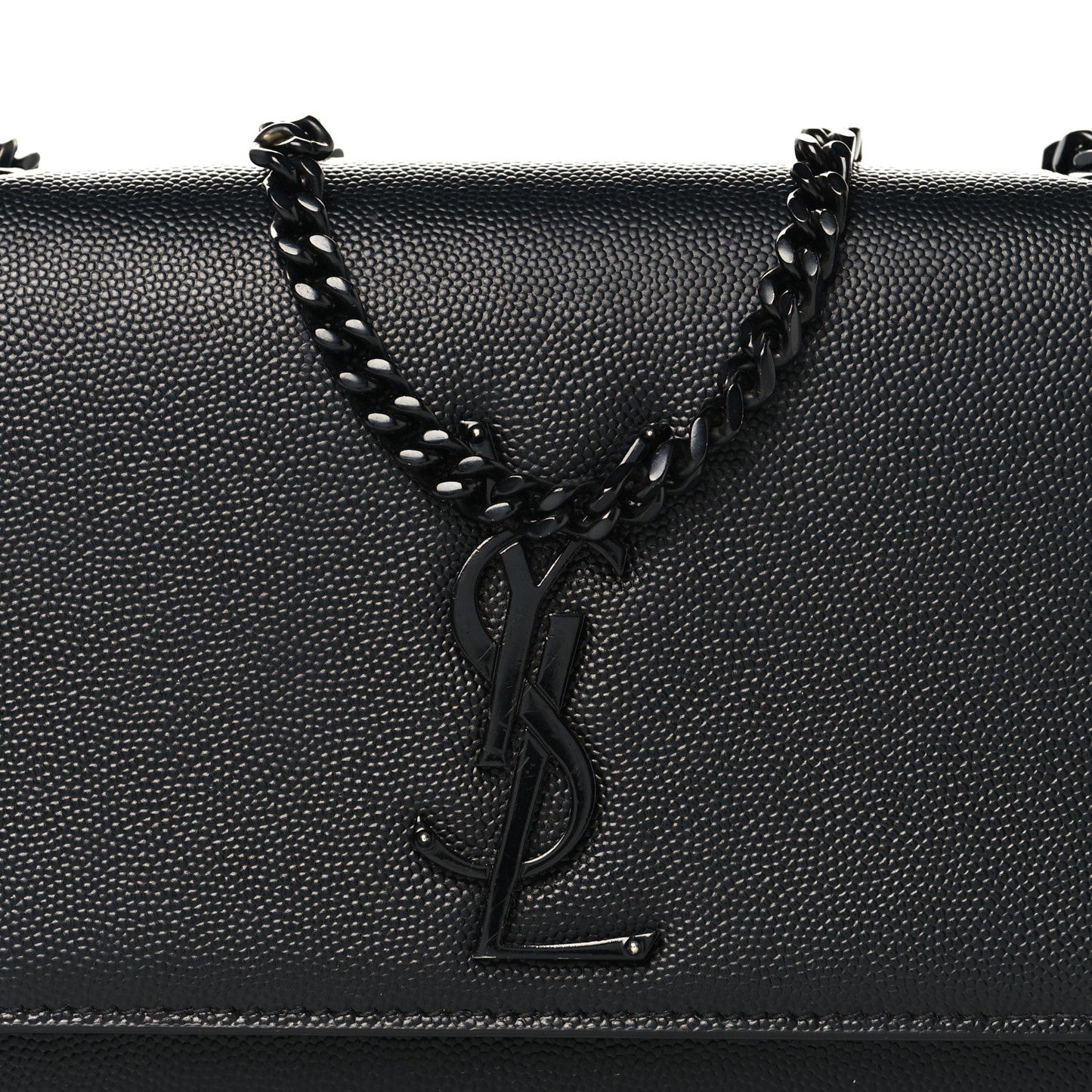 Grain De Poudre Small Monogram Monochrome Kate Satchel Black