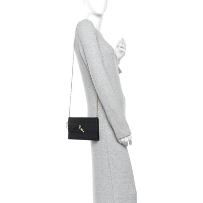 Nappa Intrecciato Andiamo Pouch On Chain Black