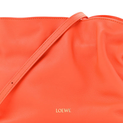 Nappa Calfskin Mini Flamenco Knot Clutch Sunrise Orange