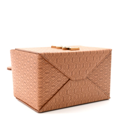 Calfskin Monogram Take Away Box Dusty Vintage Brown Gold