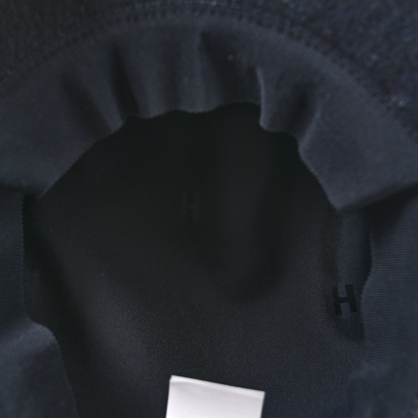 Wool Calfskin Dani Cap 57 Marine Black