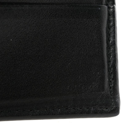 Plutone Calfskin Logo Bi-Fold Wallet Black