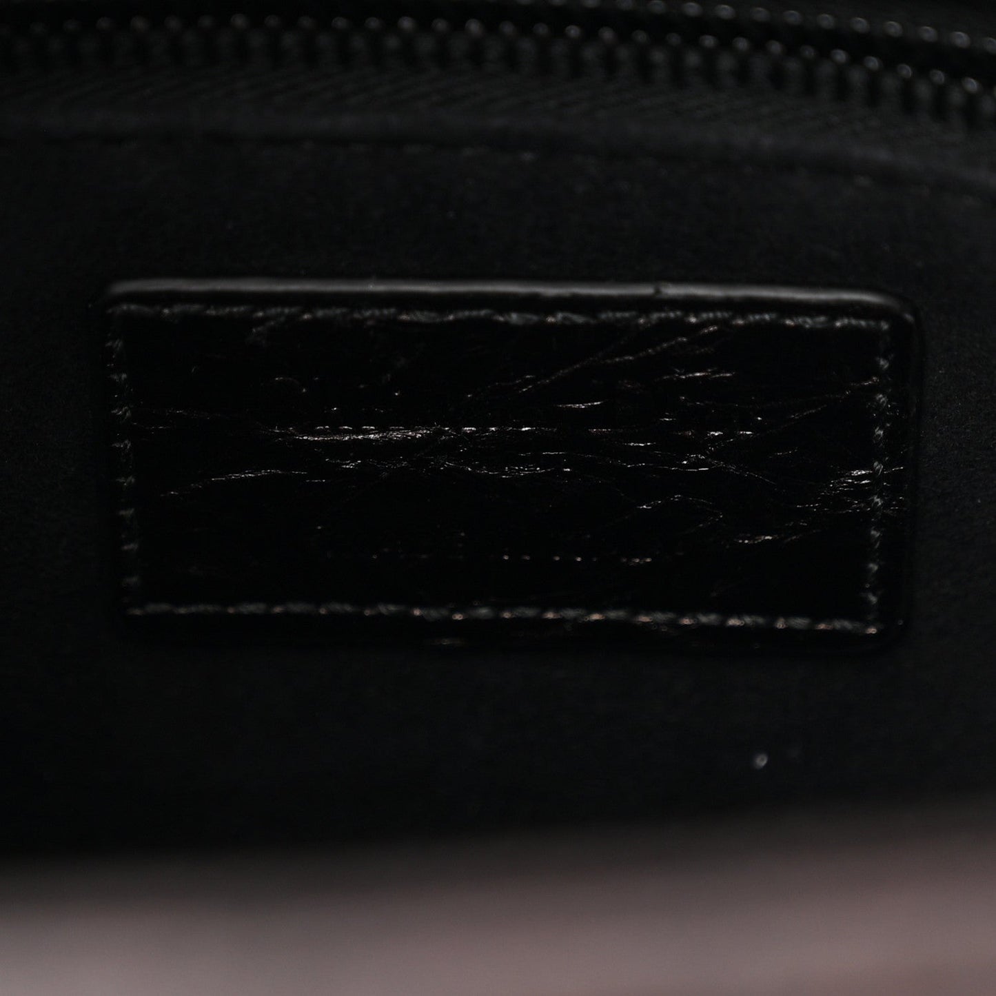 Crinkled Calfskin Cannage Medium Lady Dior Black