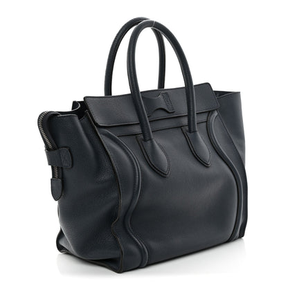 Drummed Calfskin Mini Luggage Slate