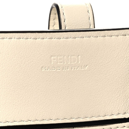 Vitello Grace Matte Two Pocket Mini Crossbody White Ice