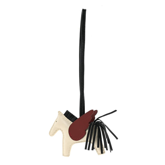 Milo Lambskin Grigri Rodeo Pegase Horse Bag Charm PM Nata Rouge H Black