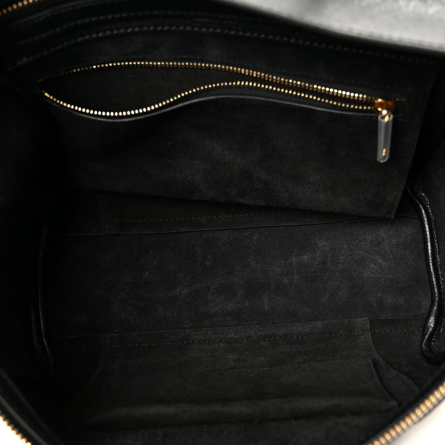 Supple Shiny Lambskin Little New Luggage Black
