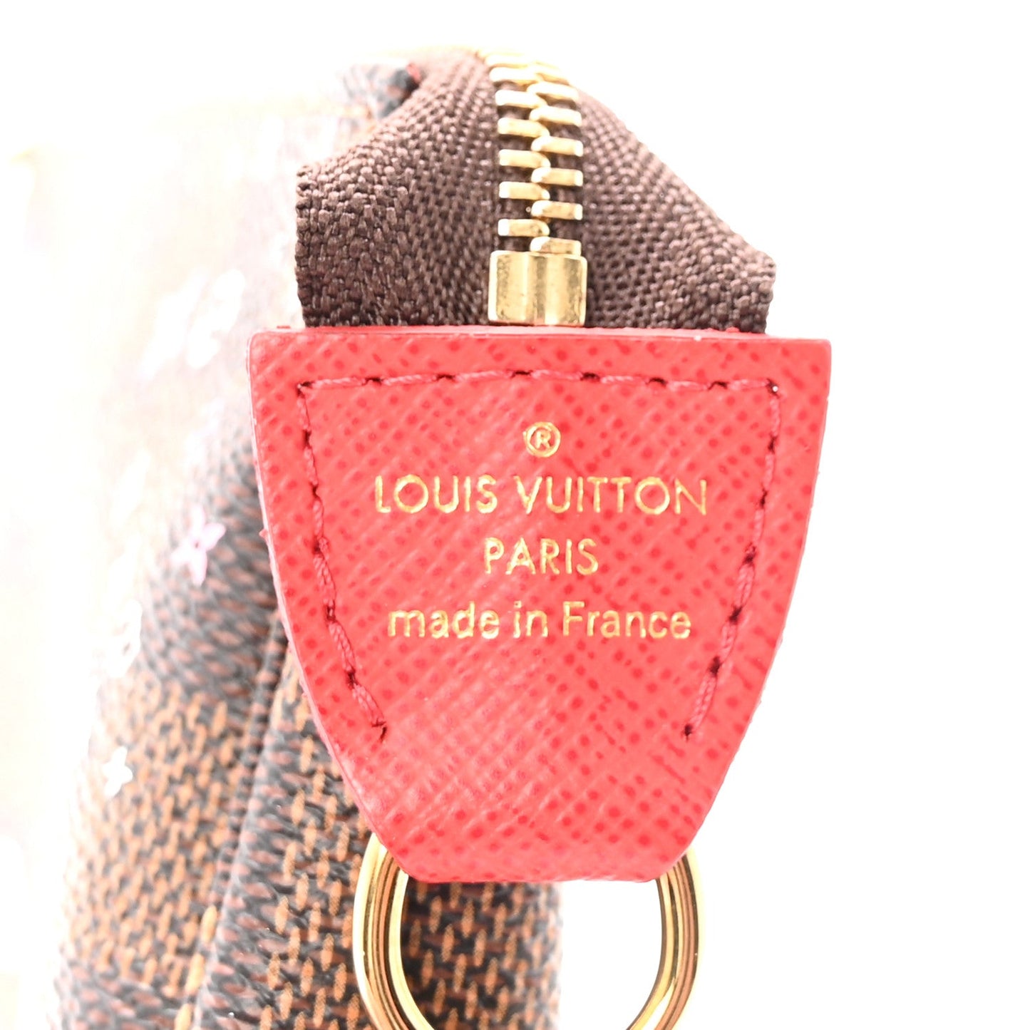 Damier Ebene 2019 Christmas Animation Mini Pochette Accessories Red