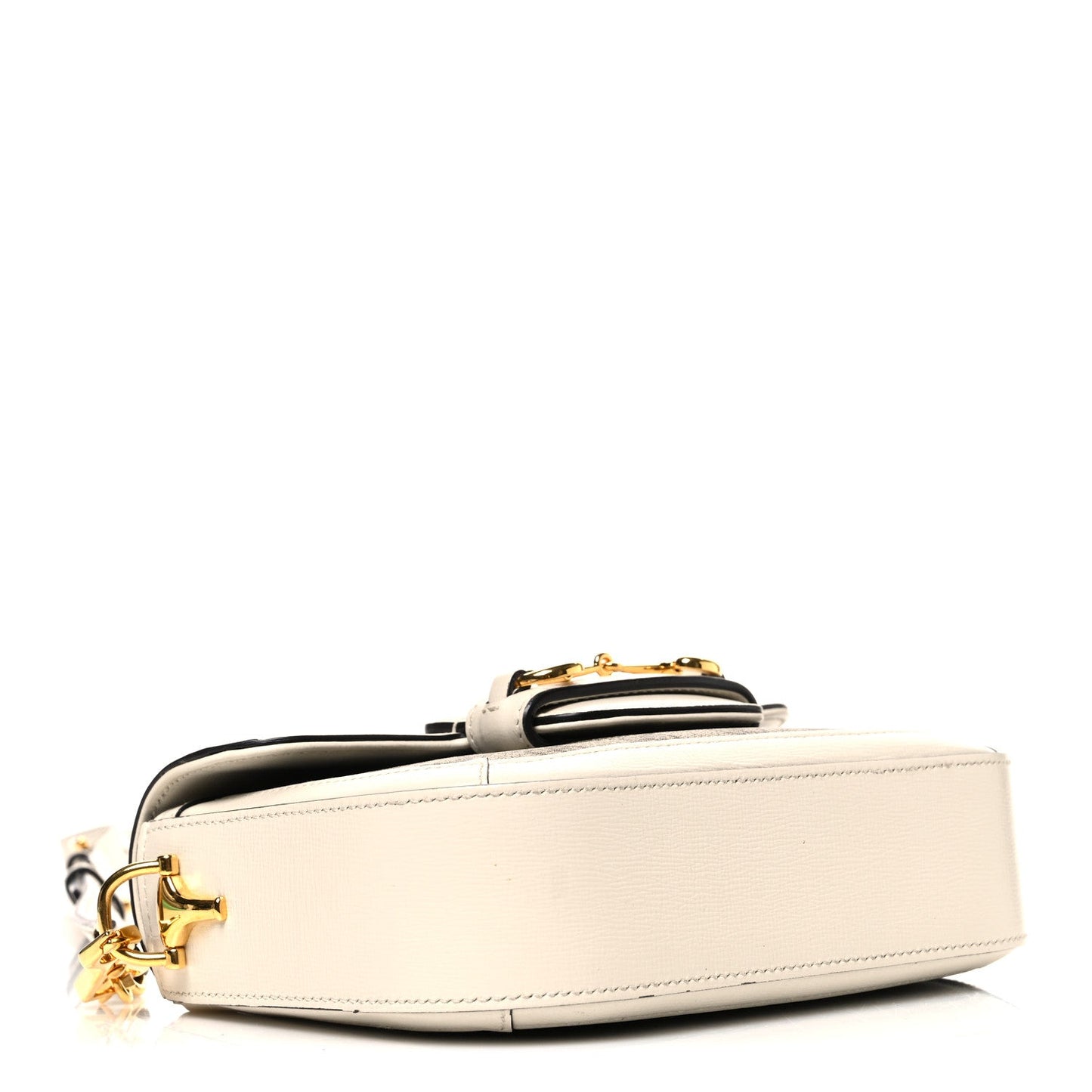 GG Supreme Monogram Web Mini Horsebit 1955 Shoulder Bag Beige Mystic White