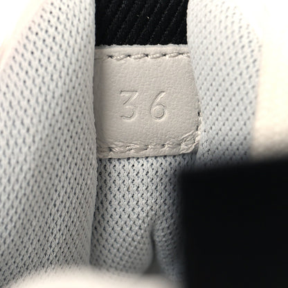 Parachute Fabric Calfskin Impulse Sneakers 36 White
