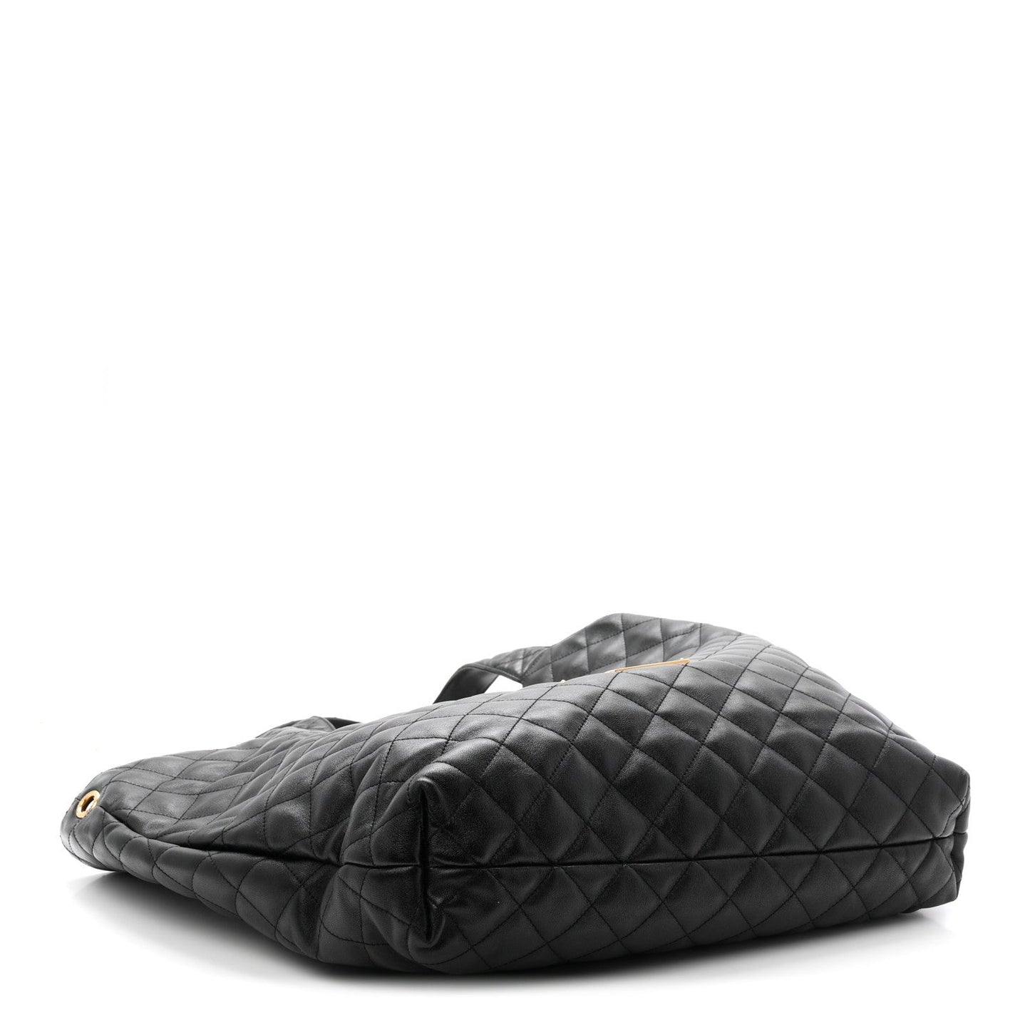 Lambskin Quilted Maxi Icare Shopping Tote Black