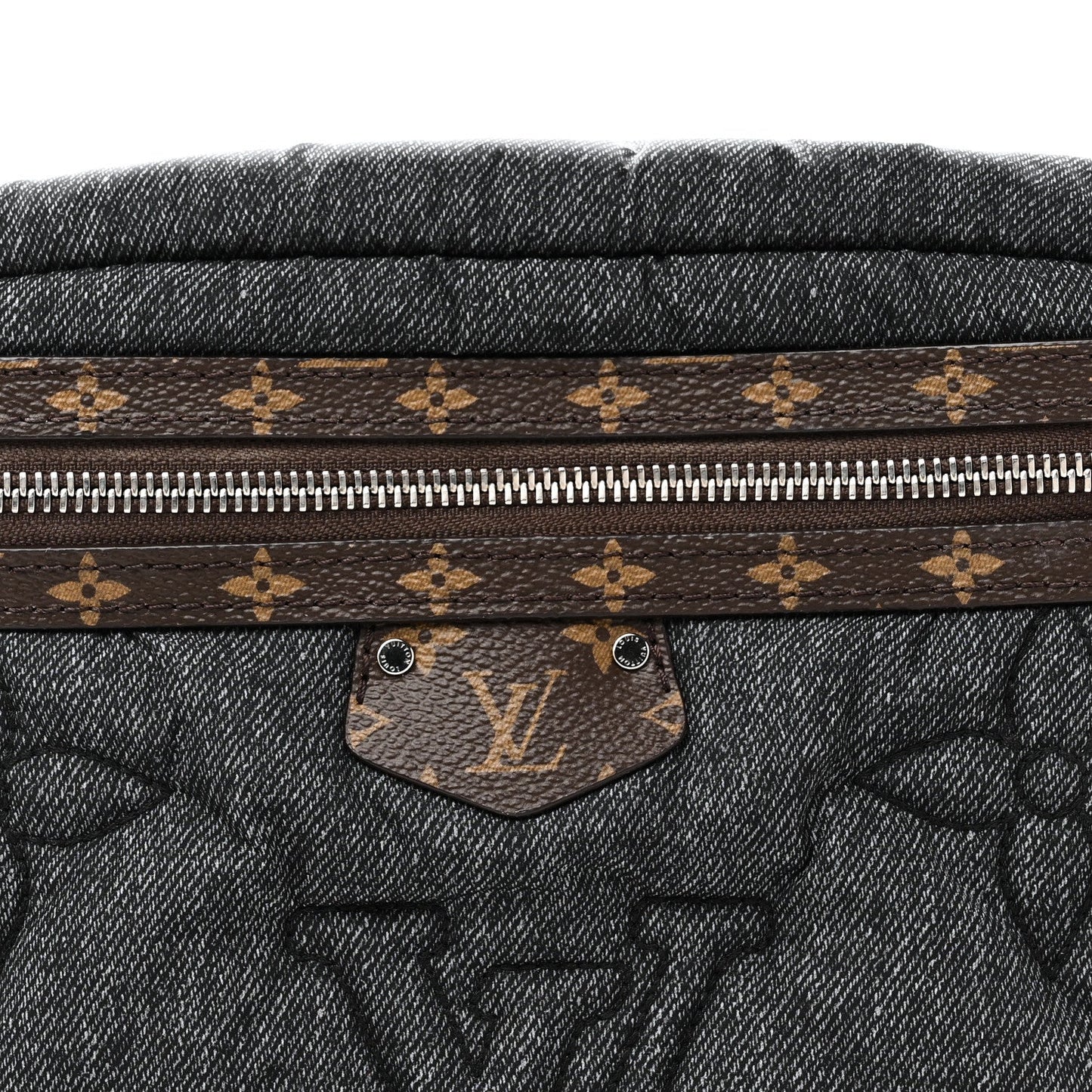 Econyl Monogram LV Ski High Rise Bumbag Black Jeans