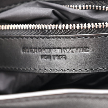 Lambskin Attica Chain Dry Sack Bucket Bag Black