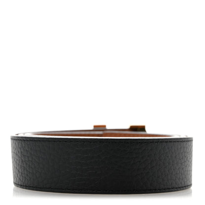 Taurillon Calfskin 30mm LV Initiales Reversible Belt 80 32 Black