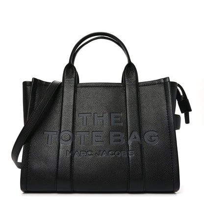 Grained Calfskin Medium The Tote Bag Black