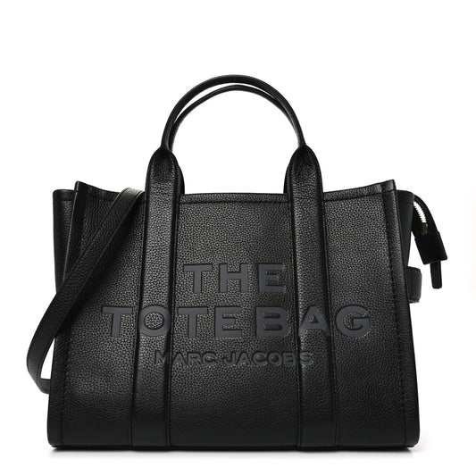 Grained Calfskin Medium The Tote Bag Black