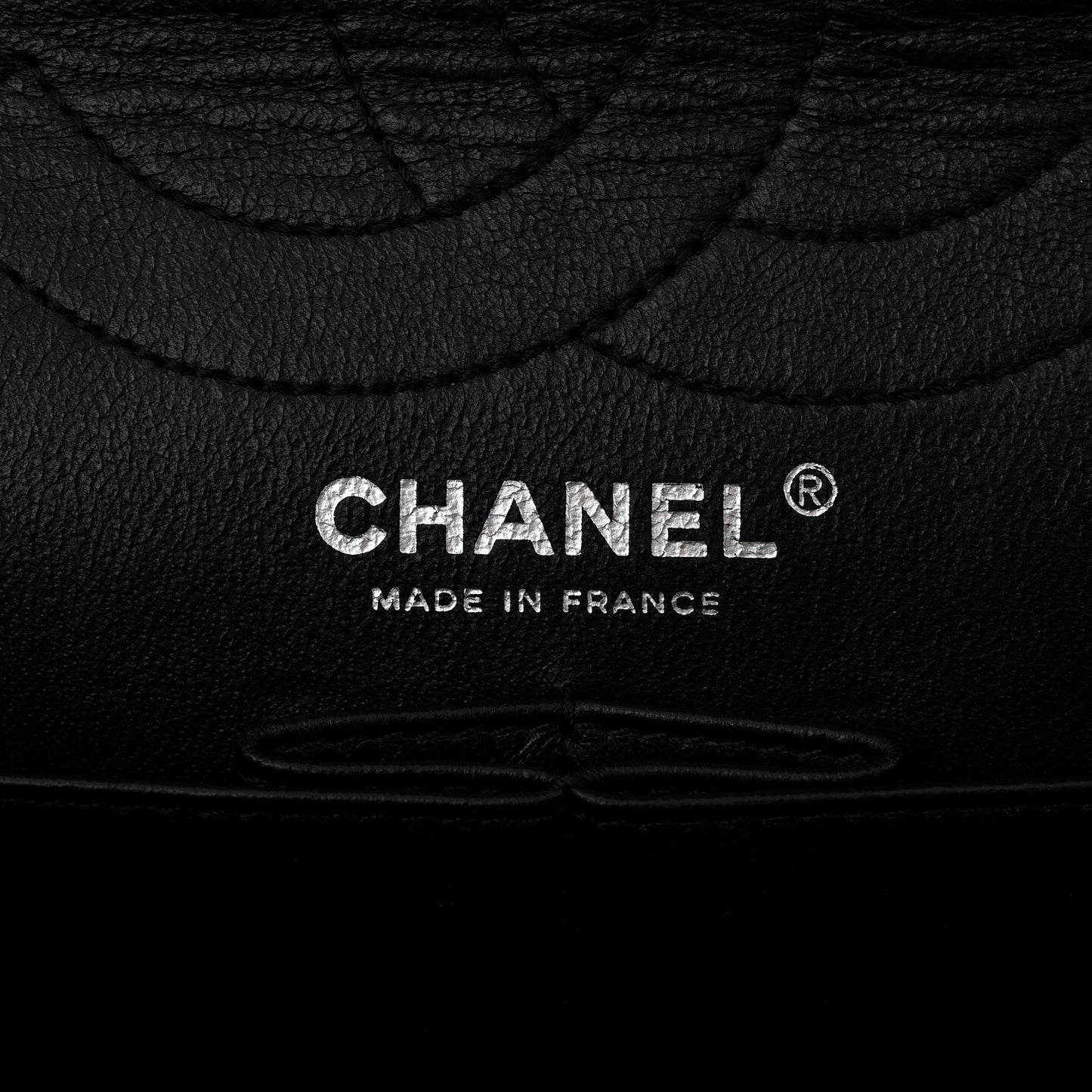 Metallic Calfskin Striped 2.55 Reissue 226 Flap Black