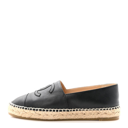 Lambskin CC Espadrilles 39 Black