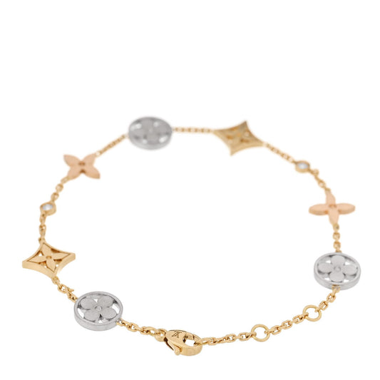 18K Yellow White Pink Gold Diamond Idylle Blossom Bracelet