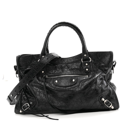 Agneau Arena Silver Hardware Medium Le City Black