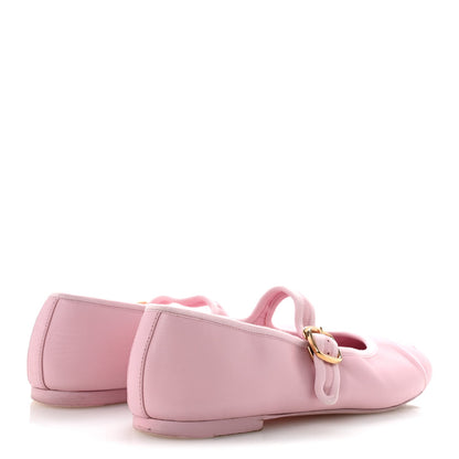 Lambskin Mary Jane Flats 38 Light Pink