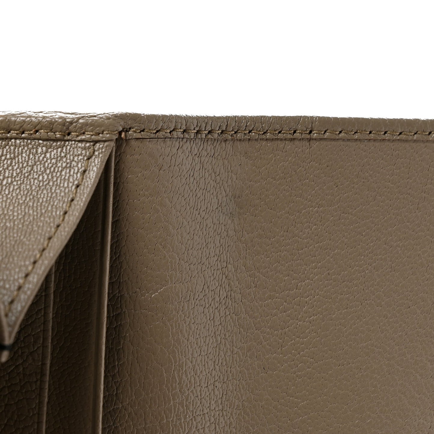 Chevre Gold Metallic Edge Hardware Money Wallet Rose de Sables
