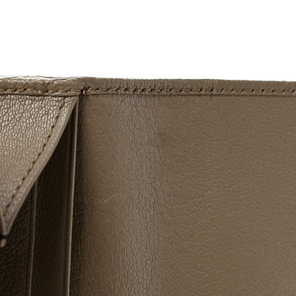 Chevre Gold Metallic Edge Hardware Money Wallet Rose de Sables
