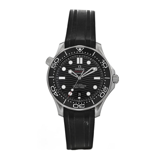 Stainless Steel Rubber 42mm Seamaster Diver 300M Co-Axial Master Chronometer Automatic Watch Black 210.32.42.20.01.001