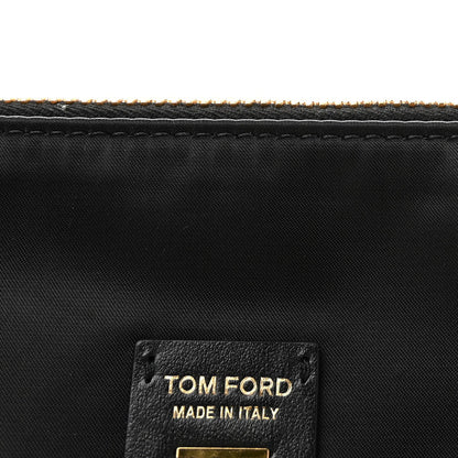 Nylon Pouch With Chain Black