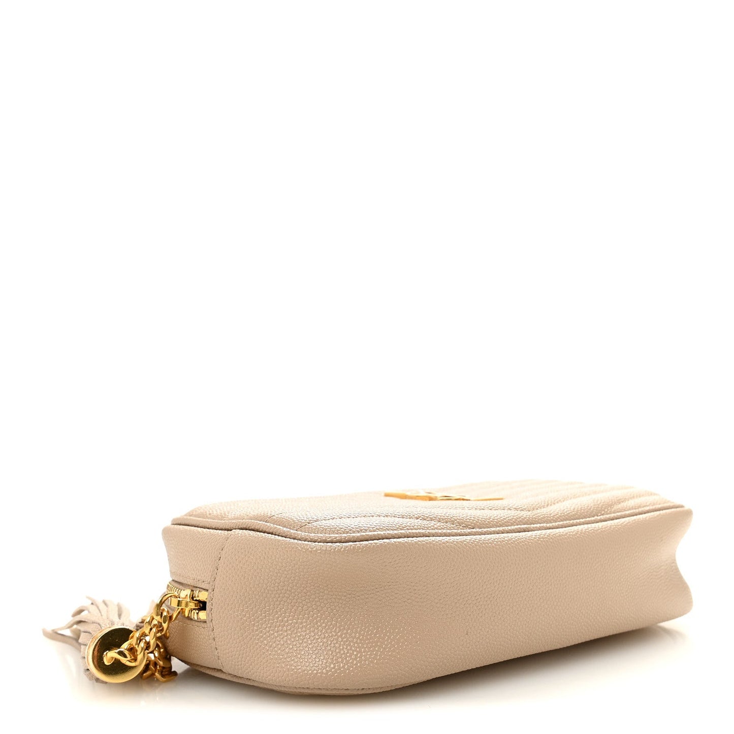 Grain De Poudre Matelasse Monogram Mini Lou Camera Bag Dark Beige