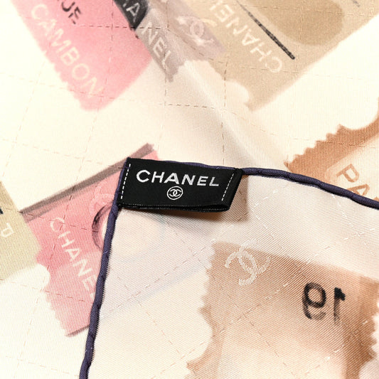 Silk Square Scarf Pink Multicolor