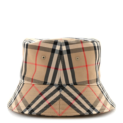 Technical Cotton Vintage Check Bucket Hat S Archive Beige