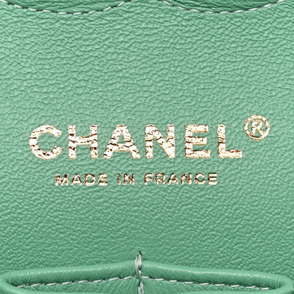 Tweed Braided Medium Flap Green Blue Multicolor
