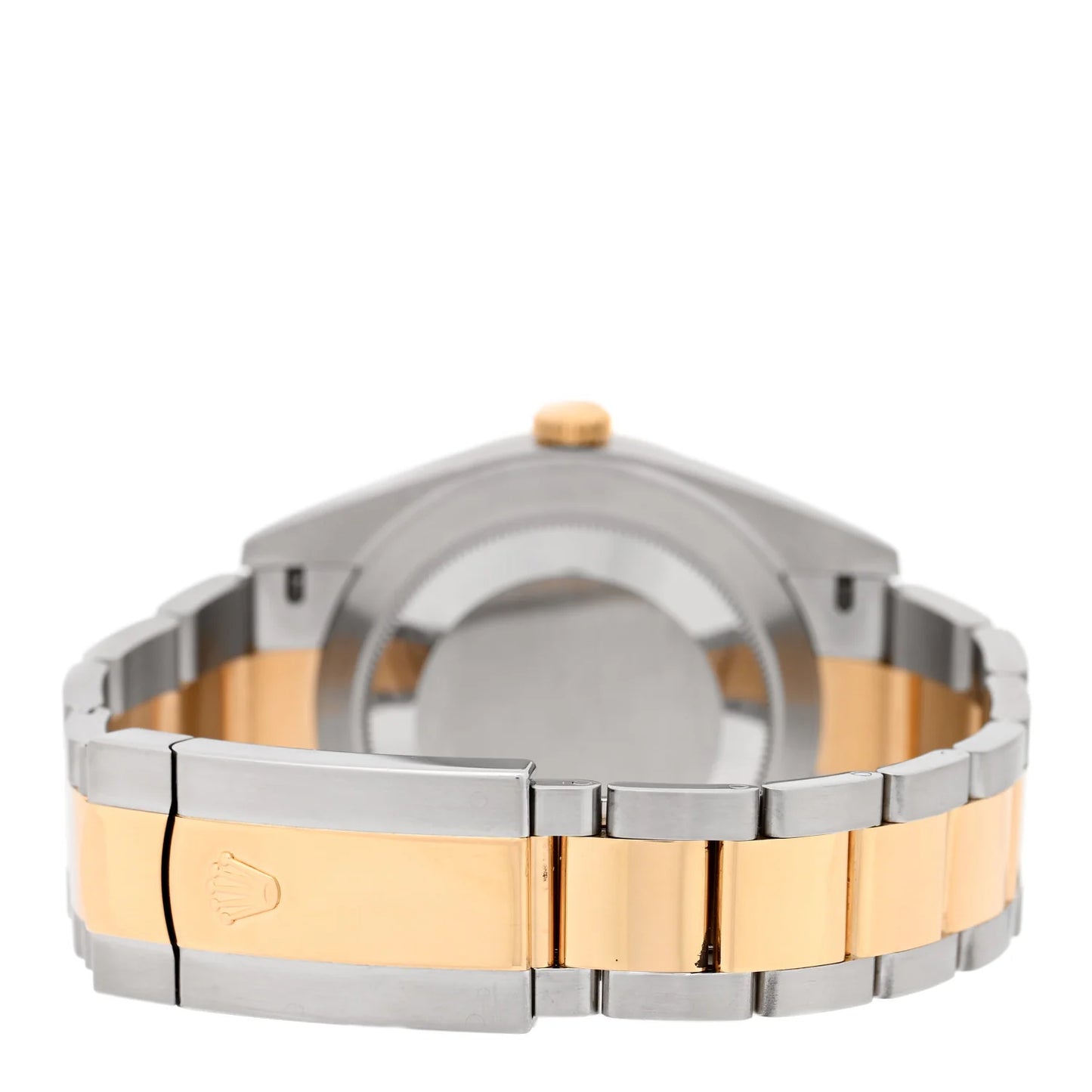 Rolex Stainless Steel 18K Yellow Gold 41mm Oyster Perpetual Datejust Watch Black 126333