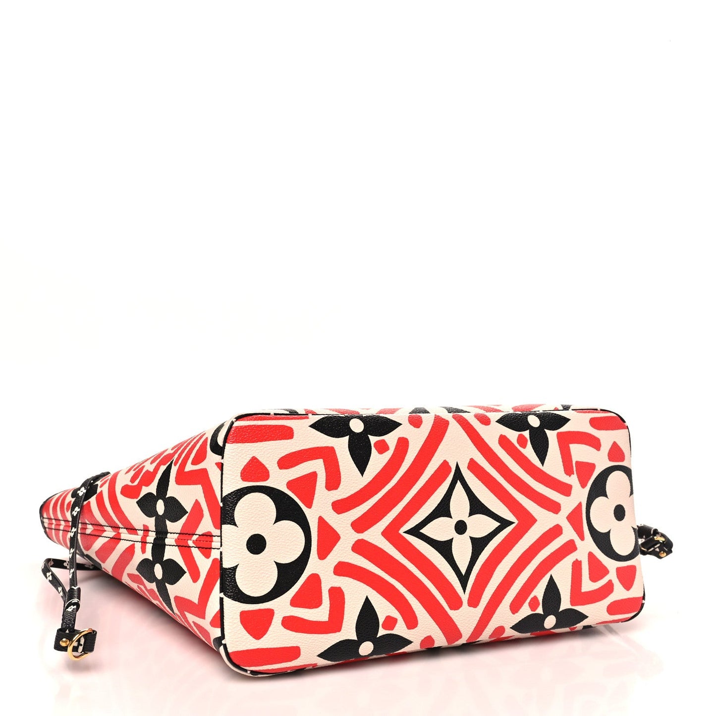 Monogram Giant Crafty Neverfull MM Creme Rouge Black