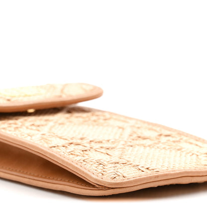 Raffia Cannage Phone Pouch Holder Natural
