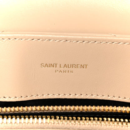 Calfskin Y Quilted Monogram Small Loulou Chain Satchel Dark Beige
