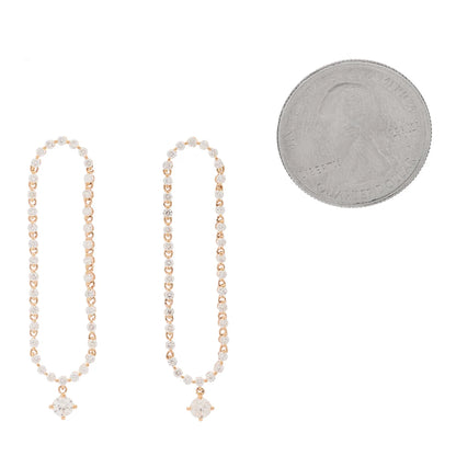 Anita Ko 18K Rose Gold Diamond Loop Earrings
