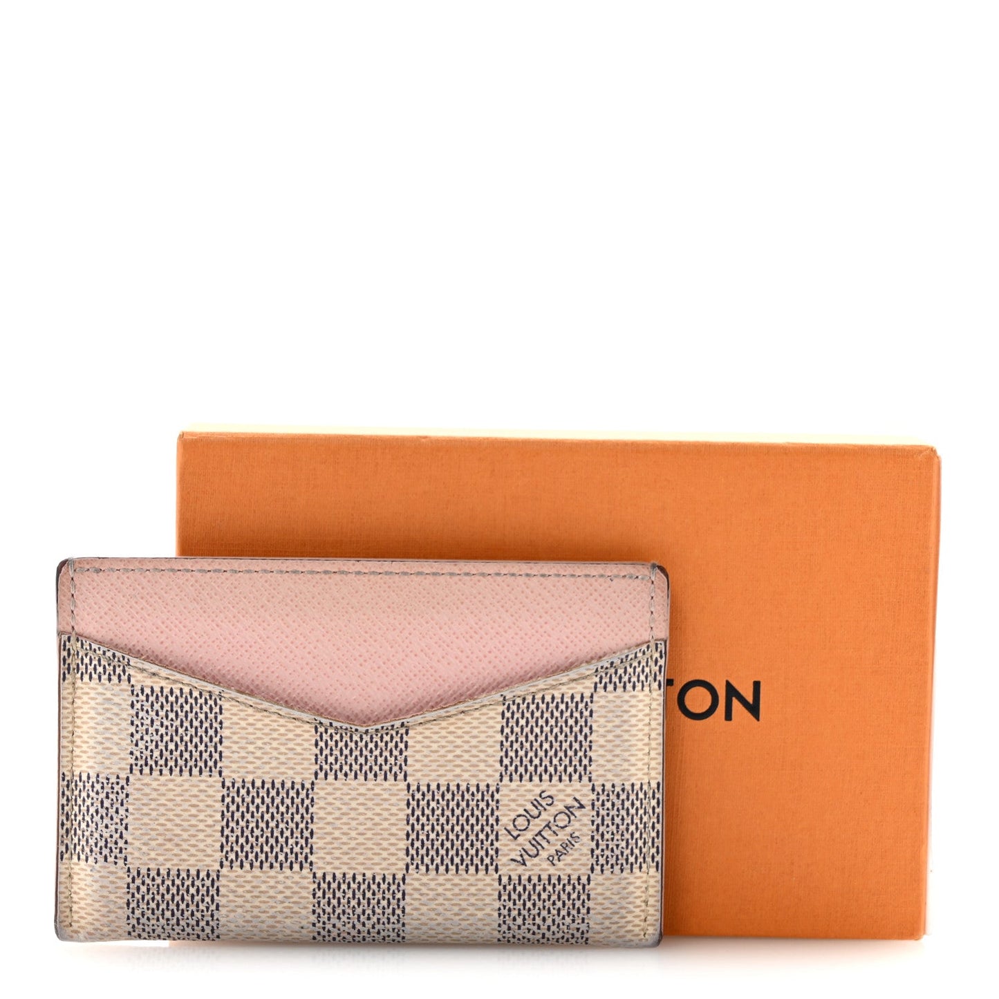 Damier Azur Daily Card Holder Rose Ballerine